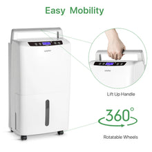 Waykar PD160B 2000 Sq. Ft Dehumidifier for Home and Basements, 0.6 Gal Water Tank Included