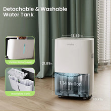 Waykar 80-120 Pint ENERGY STAR Home Dehumidifier with Drain Hose and 1.14 Gal Water Tank
