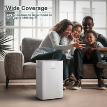 Kesnos PD08A-18 50-Pint Capacity Home Multifunction Dehumidifier With Bucket For Homes or Bedrooms up to 4,500 sq. ft., White