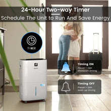 Yaufey JD026R-150 150 Pints Energy Star Dehumidifier for Basement, Home and Room up to 7000 Sq. Ft., with Drain Hose, Timer, Intelligent Humidity Control and Large Water Tank