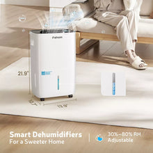 Fehom JD025L-120 120 Pint Energy Star Smart Dehumidifier with Auto Swing and Defrosting for Basements or Wet Spaces