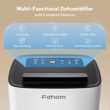 Fehom JD025L-120 120 Pint Energy Star Smart Dehumidifier with Auto Swing and Defrosting for Basements or Wet Spaces