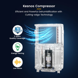KESNOS JD025N-120 120 Pints Home Dehumidifier 6,500 Sq. Ft. Coverage