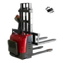 SUNMAX PS3300FE-2M Full-Electric Pallet Stacker, 3300 lbs Capacity, 78" Lifting Height for Open-bottom Pallets