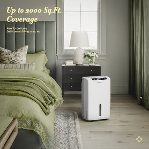 Waykar PD160B 2000 Sq. Ft Dehumidifier for Home and Basements, 0.6 Gal Water Tank Included