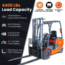 SUNMAX A-20 Electric Forklift – 4400 lbs Capacity, 118" Lift Height, Compact & Powerful for Warehouse Operations