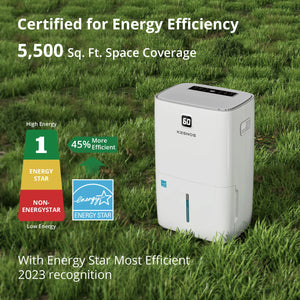 KESNOS JD025N-80 80 Pints Home Dehumidifier 5,500 Sq. Ft. Coverage