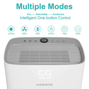 KESNOS PD10A 100-Pint 2-Speed Dehumidifier (For Rooms 3001+ Sq ft)