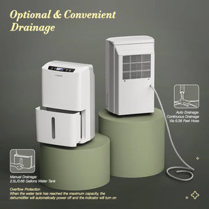Waykar PD160B 2000 Sq. Ft Dehumidifier for Home and Basements, 0.6 Gal Water Tank Included