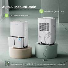 Waykar 80-120 Pint ENERGY STAR Home Dehumidifier with Drain Hose and 1.14 Gal Water Tank