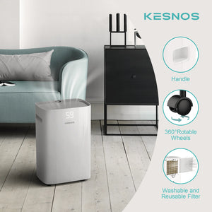 KESNOS PD10A 100-Pint 2-Speed Dehumidifier (For Rooms 3001+ Sq ft)