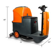 SANITMAX RT70 Ride-On Floor Scrubber, 48000 Sq ft/H Efficiency, 18.5 Gal Tanks, 31-inch Squeegee Width