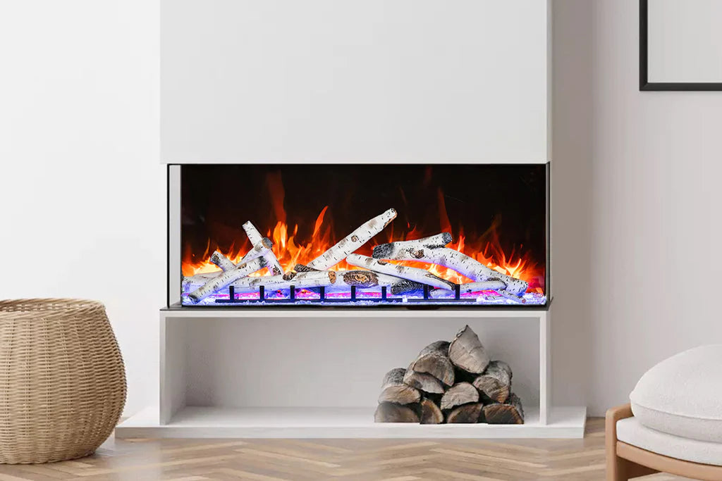 Amantii Tru View Bespoke 65-inch 3-Sided Built In Indoor/Outdoor Electric Fireplace