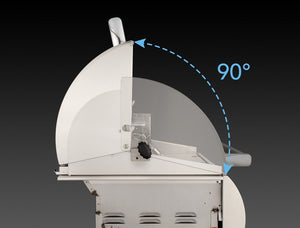 Fire Magic A660I-8EAN-W Aurora A660i 30-Inch Built-In Gas Grill With Rotisserie, Analog Thermometer and Magic View Window, Natural Gas