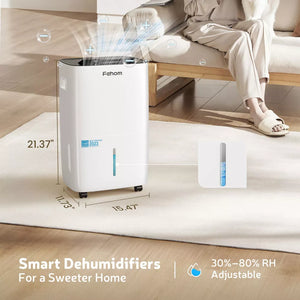 Fehom JD026L-150PM 150 Pint Energy Star Smart Dehumidifier with Pump, Auto Swing and Defrosting for Basements or Wet Spaces (Copy)