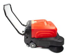 SANITMAX SM1050B 41.3" Battery Powered Walk-behind Floor Sweeper with Water Sprinklers, Triple Brushes