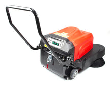 SANITMAX SM1050B 41.3" Battery Powered Walk-behind Floor Sweeper with Water Sprinklers, Triple Brushes