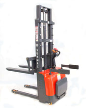 SUNMAX PS3300FE-3M Electric Pallet Stacker, 3300 lbs Capacity, 118" Lifting Height, Works with Open-bottom Pallets