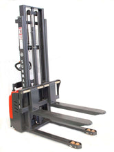 SUNMAX PS3300FE-3M Electric Pallet Stacker, 3300 lbs Capacity, 118" Lifting Height, Works with Open-bottom Pallets