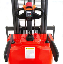 SUNMAX PS3300FE-3M Electric Pallet Stacker, 3300 lbs Capacity, 118" Lifting Height, Works with Open-bottom Pallets