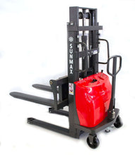 SUNMAX PS3300SE-2M Semi-Electric Pallet Stacker, 3300 lbs Capacity, 78" Lifting Height