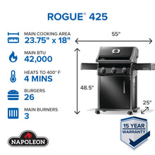 Napoleon Rogue 425 Black Propane Gas Grill