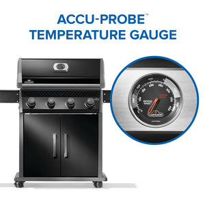 Napoleon Rogue 525 Black Propane Gas Grill with Stainless Steel Grids