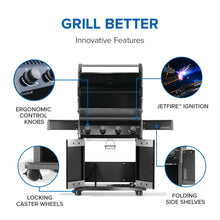 Napoleon Rogue 525 Black Propane Gas Grill with Stainless Steel Grids