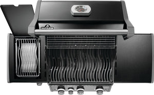 Napoleon Rogue PRO 425 Black Propane Gas Grill with Infrared Side Burner