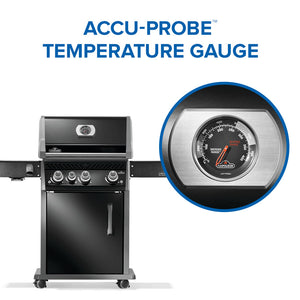 Napoleon Rogue PRO 425 Black Propane Gas Grill with Infrared Side Burner
