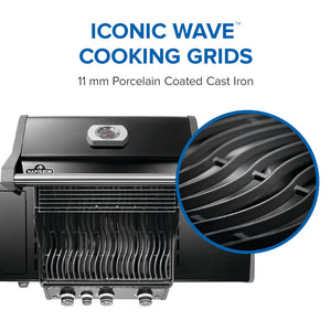 Napoleon Rogue PRO 425 Black Propane Gas Grill with Infrared Side Burner
