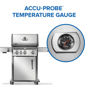 Napoleon Rogue PRO 425 Stainless Steel Natural Gas Grill with Infrared Side Burner
