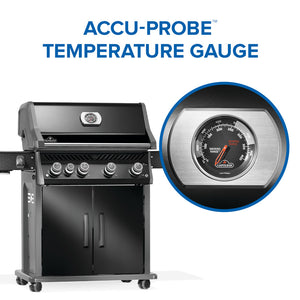 Napoleon Rogue PRO 525 Black Propane Gas Grill with Infrared Side Burner