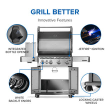 Napoleon Rogue PRO 525 Stainless Steel Natural Gas Grill with Infrared Side Burner