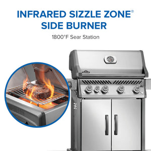Napoleon Rogue PRO 525 Stainless Steel Propane Gas Grill with Infrared Side Burner