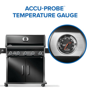 Napoleon Rogue PRO 625 Black Propane Gas Grill with Infrared Side Burner