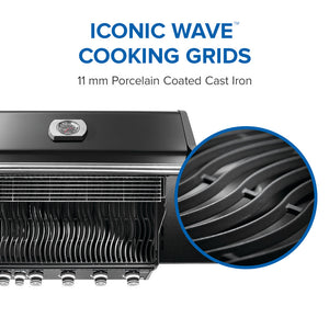 Napoleon Rogue PRO 625 Black Propane Gas Grill with Infrared Side Burner