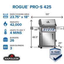 Napoleon Rogue PRO-S 425 RSIB Propane with Infrared Side and Rear Burner
