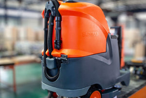 SANITMAX RT70 Ride-On Floor Scrubber, 48000 Sq ft/H Efficiency, 18.5 Gal Tanks, 31-inch Squeegee Width