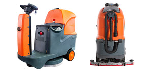SANITMAX RT70 Ride-On Floor Scrubber, 48000 Sq ft/H Efficiency, 18.5 Gal Tanks, 31-inch Squeegee Width