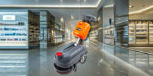 SANITMAX RT15 14" Commercial Compact Floor Scrubber Machine, 14500 sq ft/h, 4-Gal Sewage Tank, Efficient Cleaning for Hard Floors