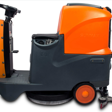 SANITMAX RT70 Ride-On Floor Scrubber, 48000 Sq ft/H Efficiency, 18.5 Gal Tanks, 31-inch Squeegee Width