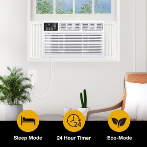 Whirlpool 18,000 Btu Heat and Cool Window AC, White