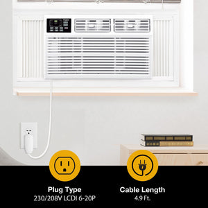 Whirlpool 18,000 Btu Heat and Cool Window AC, White