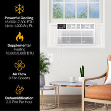 Whirlpool 18,000 Btu Heat and Cool Window AC, White
