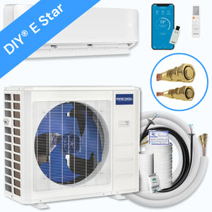 MRCOOL DIY 5th Gen E Star 24,000 BTU Single Zone Mini Split Complete System 230V with 25 ft. DIY Quick Connect Line Set and DIYPRO Cable, DIY-24-HP-WM-230D25-O