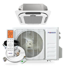 Pioneer Quantum Ultra 24,000 BTU 22.5 SEER2 230V Ceiling Cassette Ductless Mini-Split Air Conditioner Inverter Heat Pump with 16 Ft. Kit