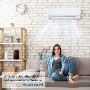 COOPER AND HUNTER Tri 3 Zone Ductless Mini Split Air Conditioner Ceiling Cassette Heat Pump 12000 12000 18000