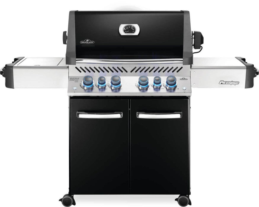 Napoleon Prestige 500 Propane Gas Grill with Infrared Side and Rear Burners, Black