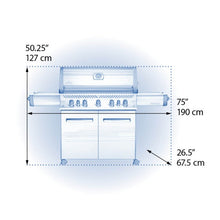 Napoleon Prestige 665 Natural Gas Grill with Infrared Side and Rear Burners, Stainless Steel